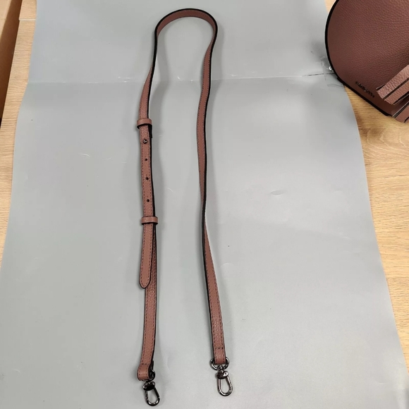 Fidelitti Ukraine Lady Anne Tesoro Bag Round Circle Purse Pink Brown Leather - Picture 10 of 16